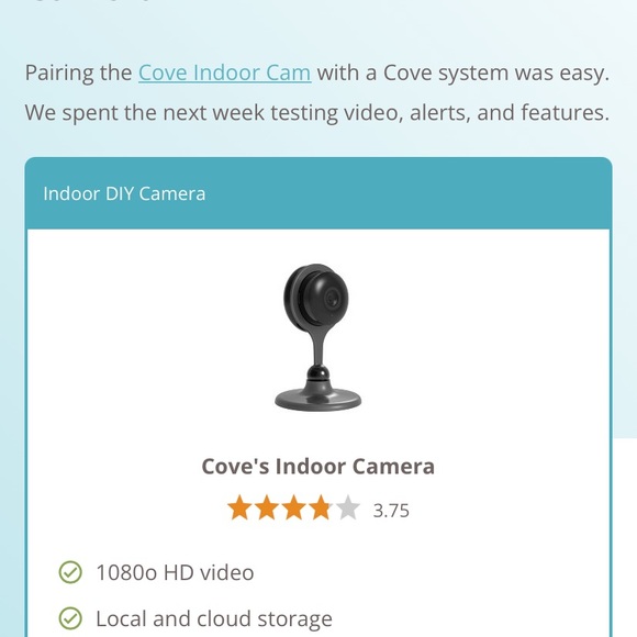 INDOOR WIRELESS SECURITY CAMERA by COVE  BRAND NEW - Picture 2 of 3
